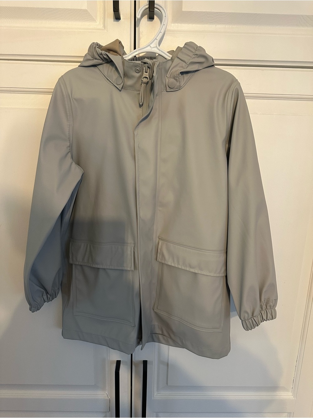 Wheat ollo Hooded Raincoat in Light Gray